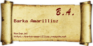 Barka Amarillisz névjegykártya